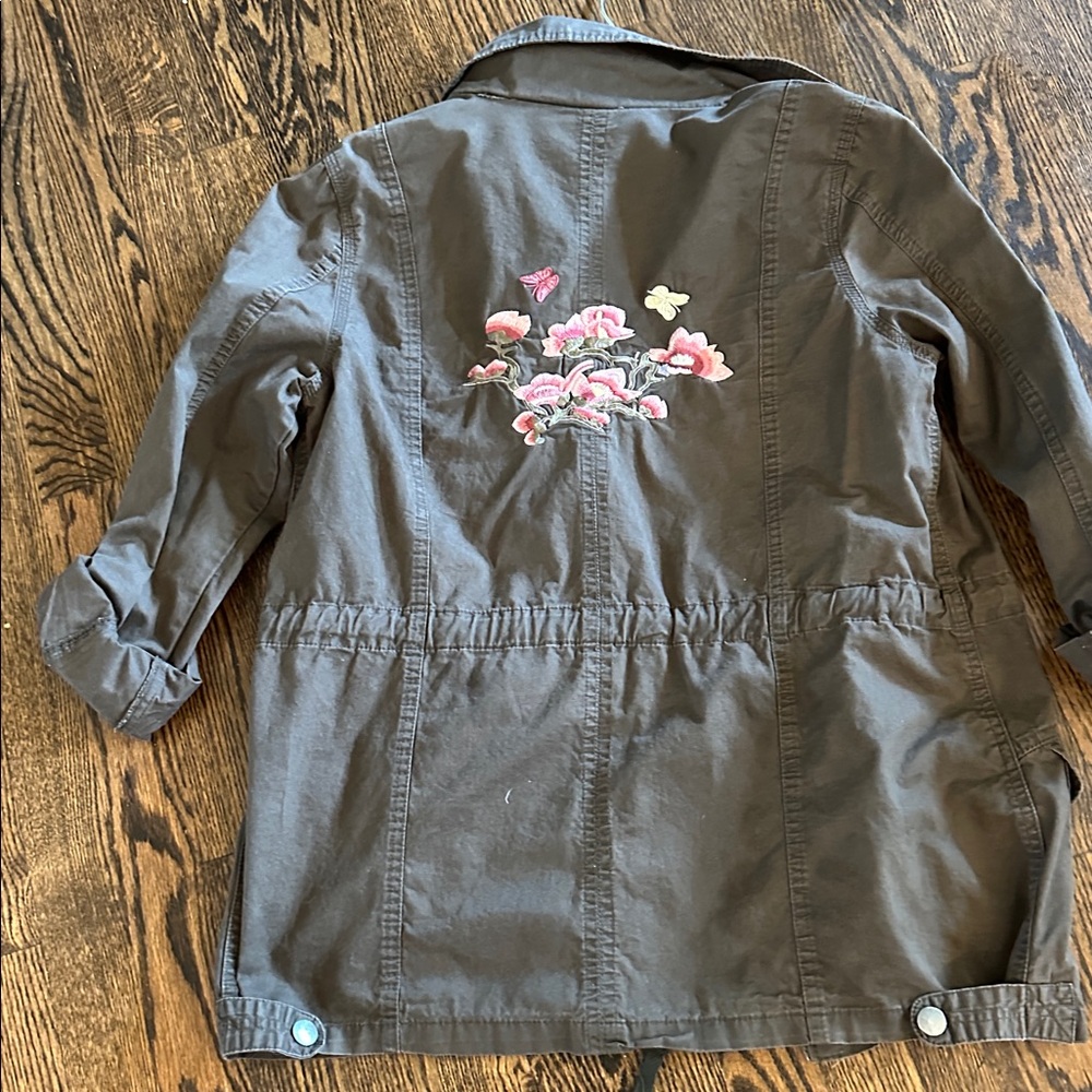 Brown Embroidered Women's Jacket